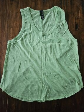 bobi Lightweight Scoop Neck Tank Top in Light Green